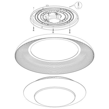 Eglo - Φως οροφής dimmer LED LED/24,5W/230V + RC