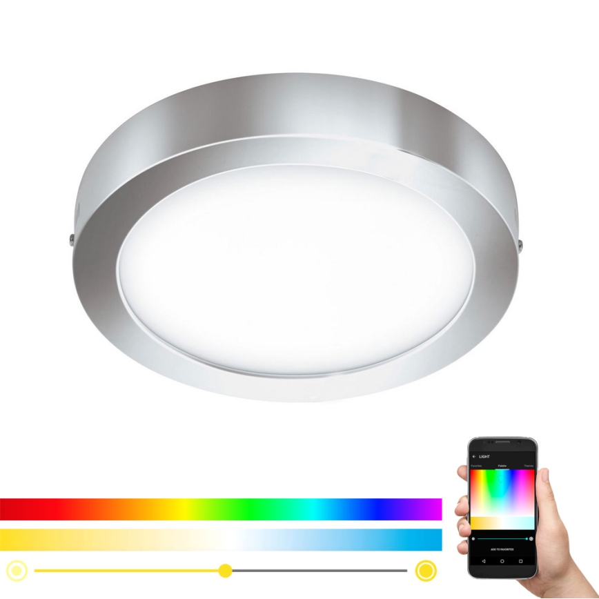Eglo - LED RGB ρυθμιζόμενο φωτιστικό οροφής FUEVA-C LED/21W/230V διάμ. 30 cm