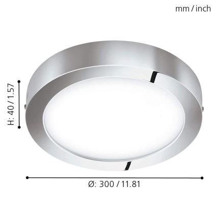 Eglo - Φως οροφής dimmer LED RGB FUEVA-C LED/21W/230V