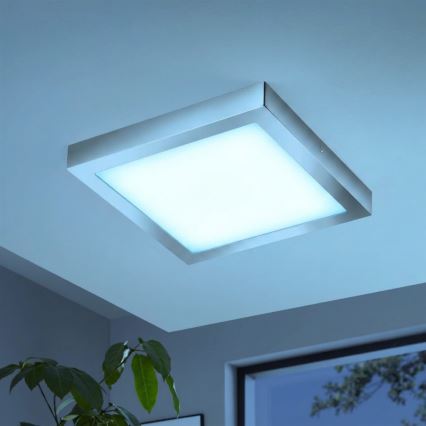 Eglo - LED RGBW Ρυθμιζόμενο φωτιστικό οροφής FUEVA-C LED/21W/230V Bluetooth IP44 30x30 cm
