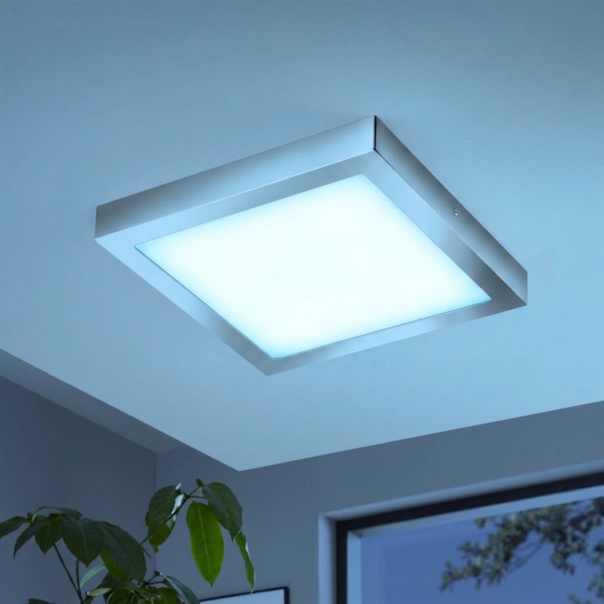 Eglo - LED RGBW Ρυθμιζόμενο φωτιστικό οροφής FUEVA-C LED/21W/230V Bluetooth IP44 30x30 cm
