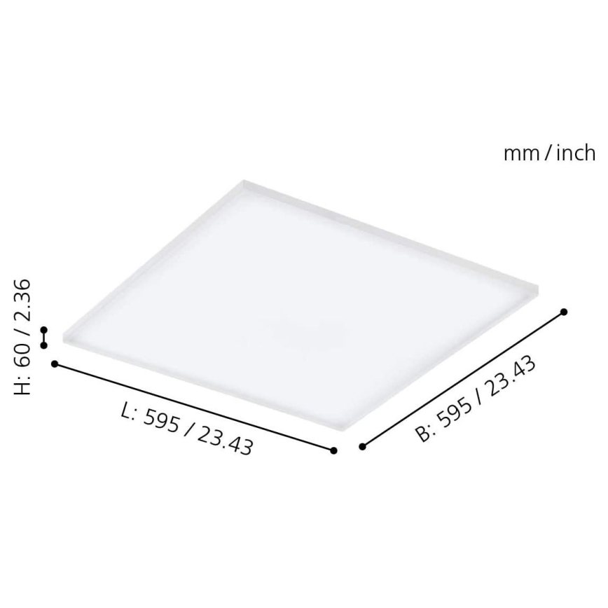 Eglo - LED RGB Dimming φωτιστικό οροφής TURCONA-C LED/30W/230V + RC