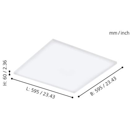 Eglo - LED RGB Dimming φωτιστικό οροφής TURCONA-C LED/30W/230V + RC