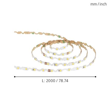 Eglo - LED Ταινία LED/9,6W/230V/24V 2m