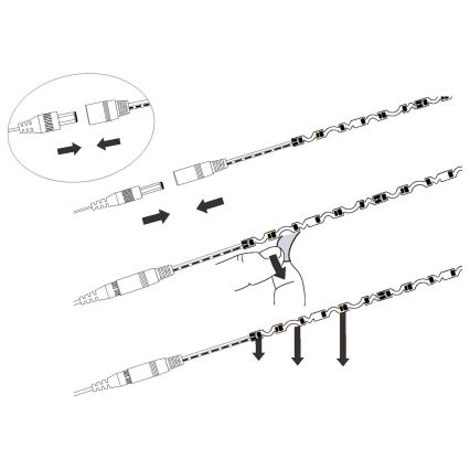 Eglo - LED Ταινία LED/9,6W/230V/24V 2m