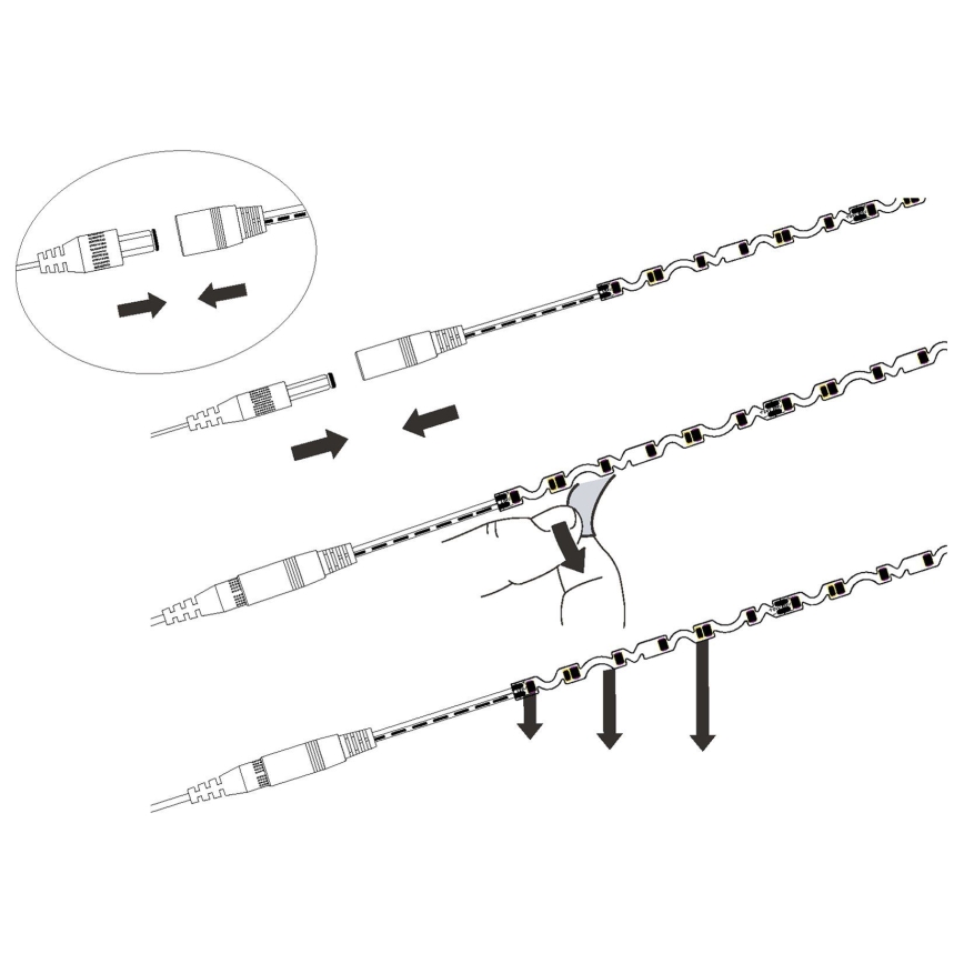 Eglo - LED Ταινία LED/9,6W/230V/24V 2m