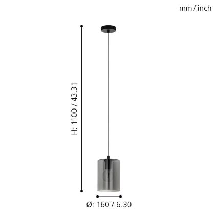Eglo - Πολύφωτο σε σχοινί 1xE27/40W/230V