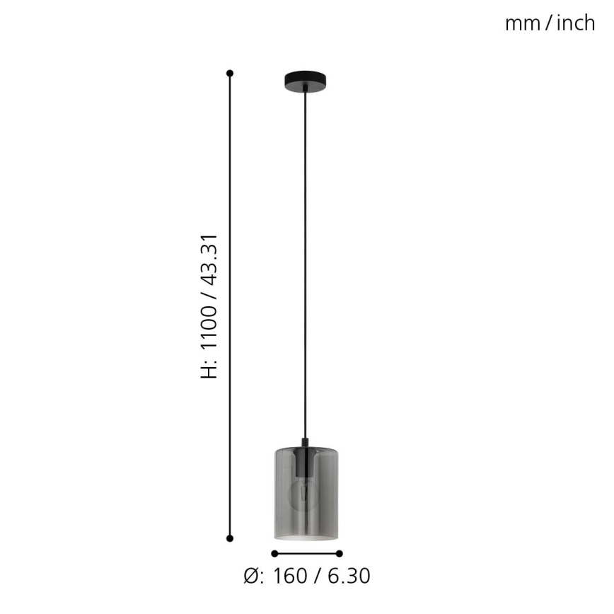 Eglo - Πολύφωτο σε σχοινί 1xE27/40W/230V