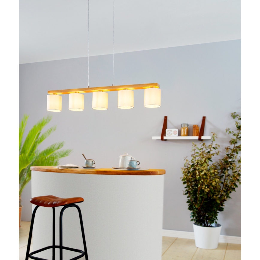 Eglo - Πολύφωτο σε σχοινί 5xE27/28W/230V