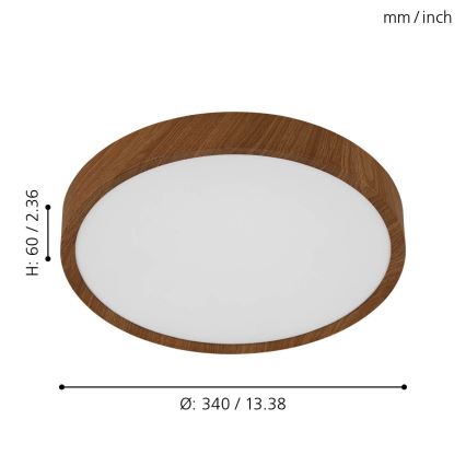 Eglo - Φωτιστικό οροφής LED LED/14,6W/230V