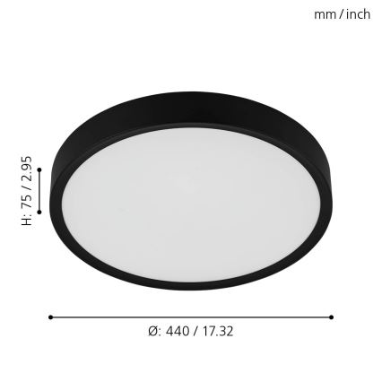 Eglo - Φως οροφής LED LED/33,5W/230V