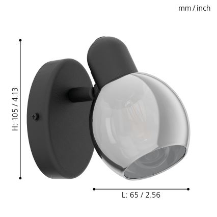 Eglo - Προβολέας τοίχου 1xE14/10W/230V
