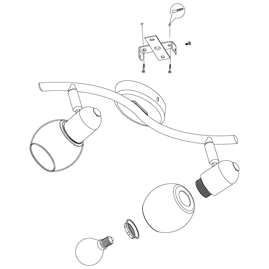 Eglo - Φωτιστικό σποτ 2xE14/28W/230V