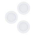 Eglo 98631 - Σετ 3 LED εντοιχιζόμενων φωτιστικών FUEVA 3xLED/5W/230V διάμ. 12 cm