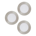 Eglo 98632 - ΣΕΤ 3x LED εντοιχισμένο φωτιστικό οροφής FUEVA 3xLED/5W/230V διάμ. 12 cm