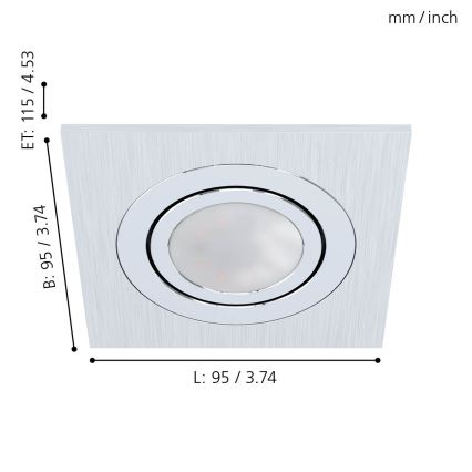 Eglo - ΣΕΤ 3xLED Χωνευτό φως AREITIO 3xGU10/5W/230V