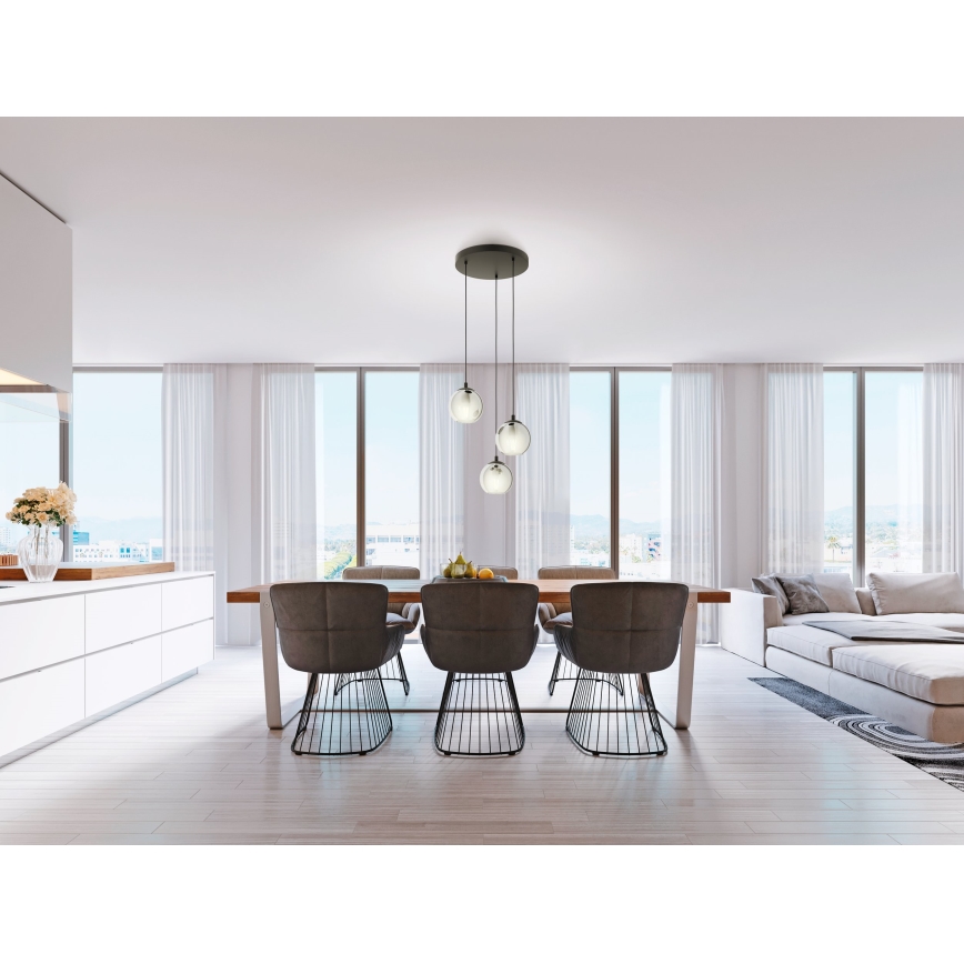 Eglo 98653 - Κρεμαστό φωτιστικό οροφής τρίφωτο ARISCANI 3xE27/40W/230V