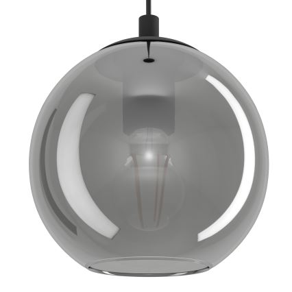 Eglo - Κρεμαστό φωτιστικό με καλώδιο 10xE27/40W/230V μαύρο/γυαλιστερό χρώμιο