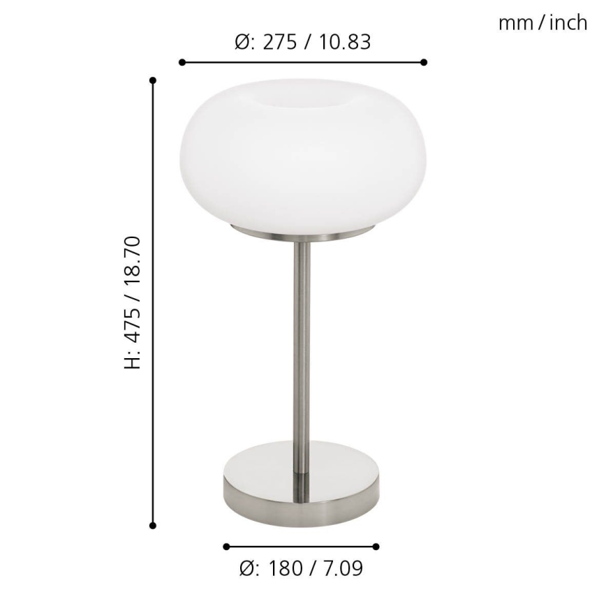 Eglo - LED RGB Eπιτραπέζιο φωτιστικό  OPTICA-C LED/16W/230V διάμετρος 27,5 cm
