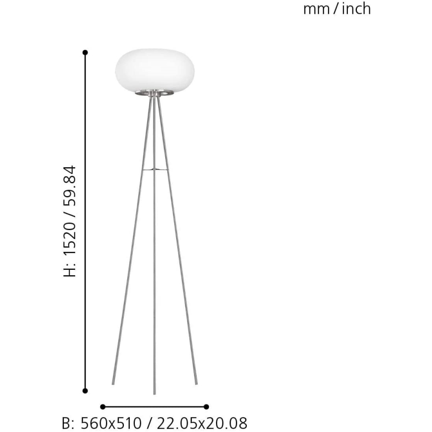 Eglo - LED RGB Dimmable φωτιστικό δαπέδου OPTICA-C LED/17W/230V διάμετρος 56 cm