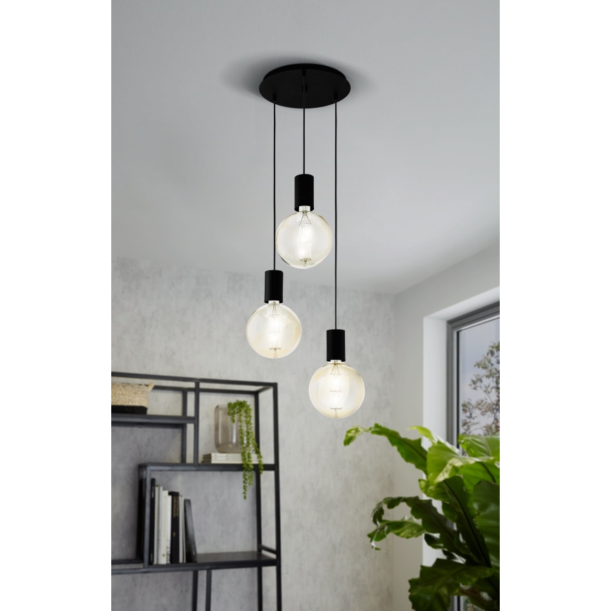Eglo - Πολύφωτο σε σχοινί 3xE27/40W/230V