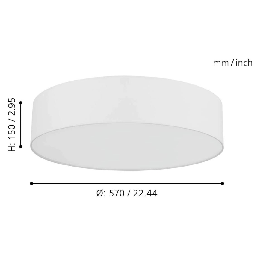 Eglo - LED RGB Dimming φωτιστικό οροφής ROMAO-C LED/33W/230V + RC
