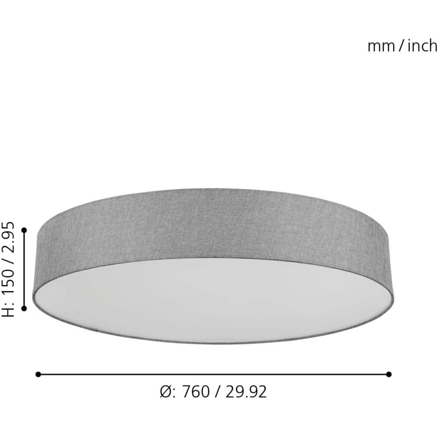 Eglo - LED RGBW Dimmable φωτιστικό οροφής ROMAO-C LED/45W/230V + τηλεχειριστήριο