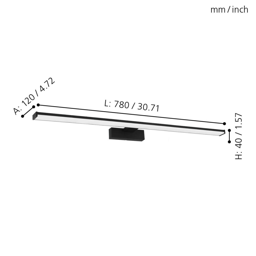 Eglo - LED Φωτιστικό μπάνιου για καθρέφτη LED/14W/230V 4000K 78 εκ. IP44