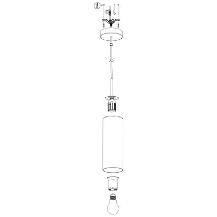 Eglo - Πολύφωτο σε σχοινί 1xE27/15W/230V