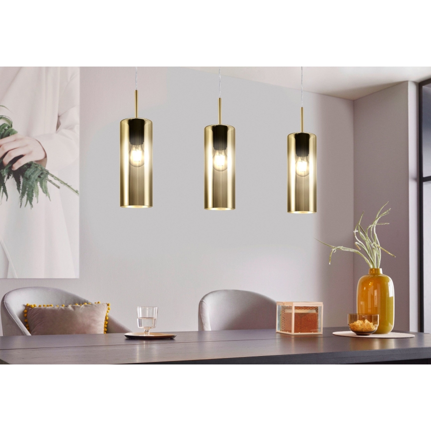 Eglo - Πολύφωτο σε σχοινί 3xE27/15W/230V