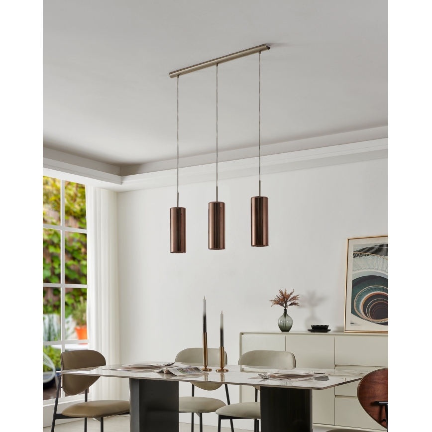 Eglo 98699 - Κρεμαστό φωτιστικό με καλώδιο SELVINO 3xE27/15W/230V