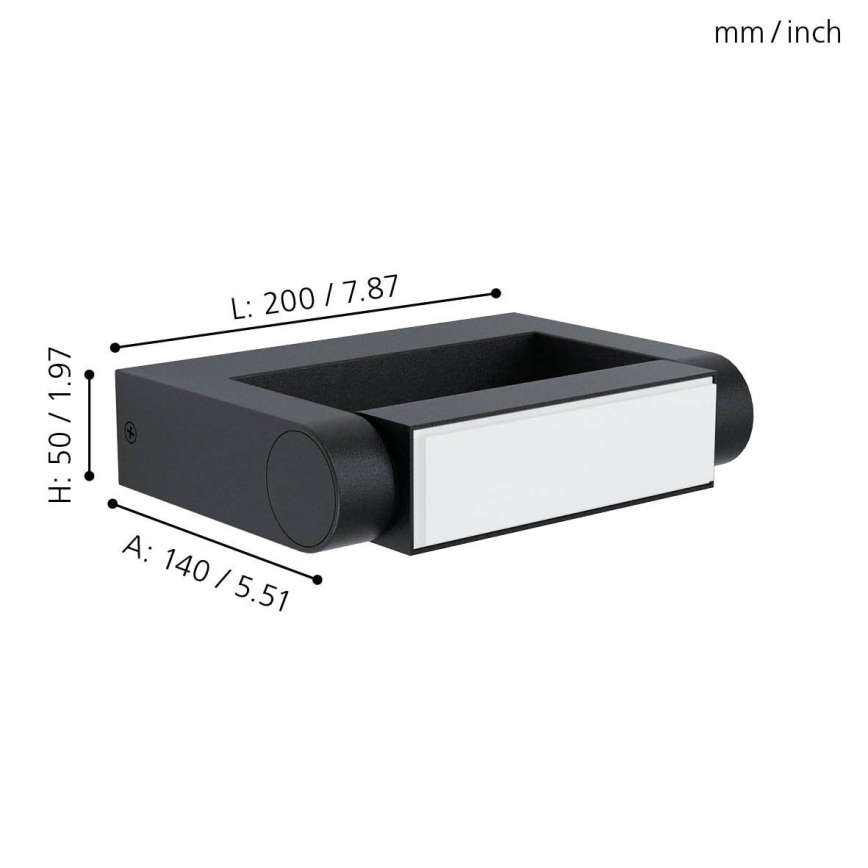 Eglo - Φως τοίχου εξωτερικού χώρου LED LED/4,8W/230V IP44