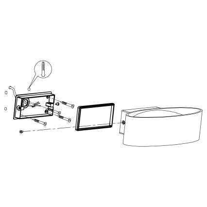 Eglo - Φως τοίχου εξωτερικού χώρου LED LED/10W/230V IP44
