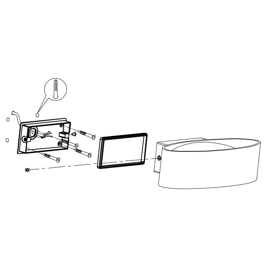 Eglo - Φως τοίχου εξωτερικού χώρου LED LED/10W/230V IP44