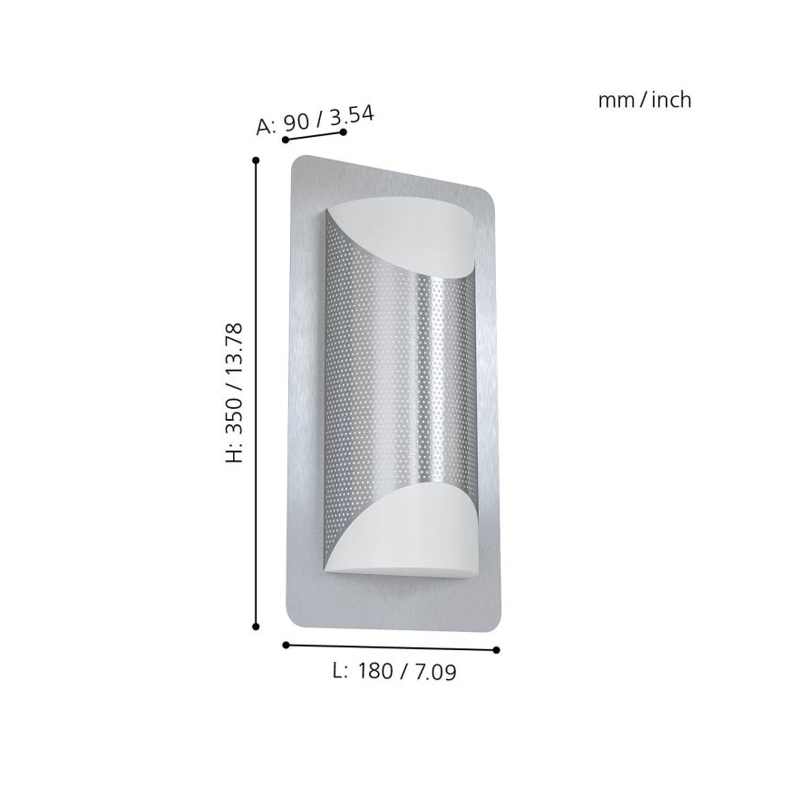 Eglo - Φως τοίχου εξωτερικού χώρου 2xE27/10W/230V IP44