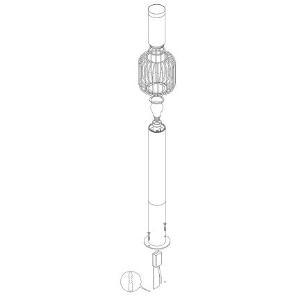 Eglo - Λάμπα εξωτερικού χώρου 1xE27/28W/230V IP44