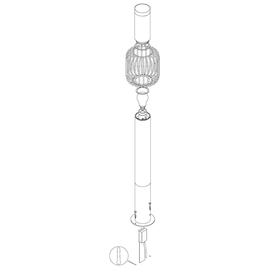 Eglo - Λάμπα εξωτερικού χώρου 1xE27/28W/230V IP44