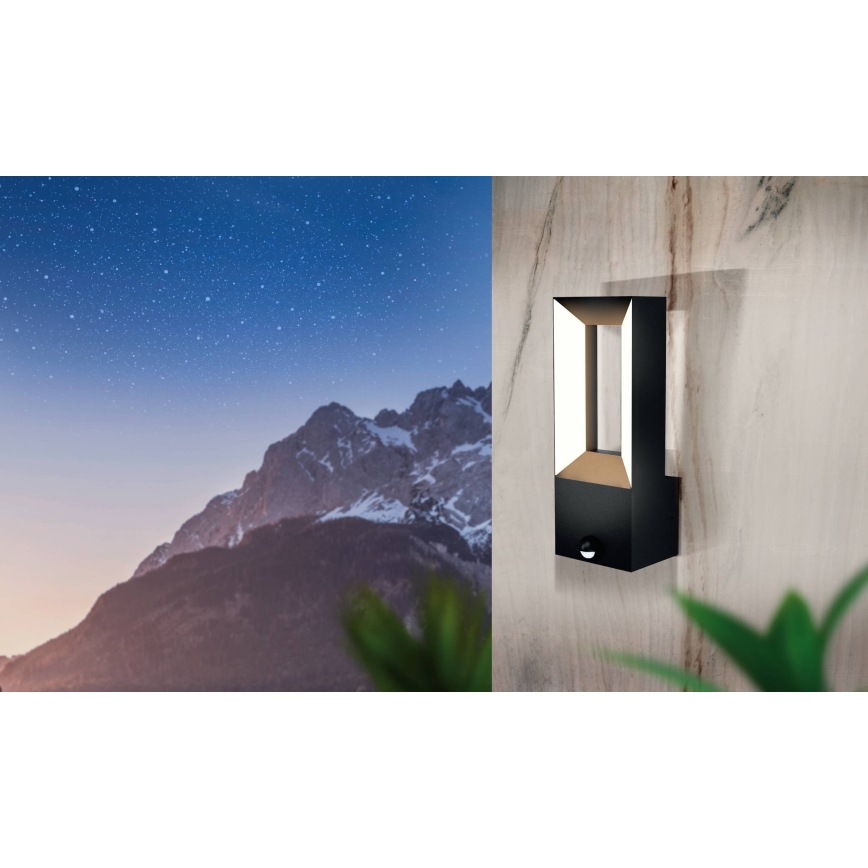 Eglo - LED Εξωτερικό φωτιστικό τοίχου με αισθητήρα 2xLED/5W/230V IP44