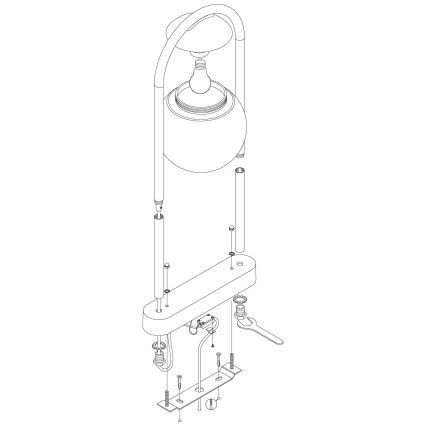 Eglo - Λάμπα εξωτερικού χώρου 1xE27/28W/230V IP44