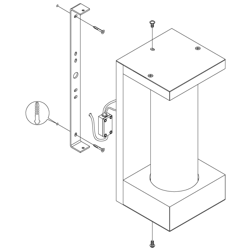 Eglo - Φως τοίχου εξωτερικού χώρου LED LED/6W/230V IP44
