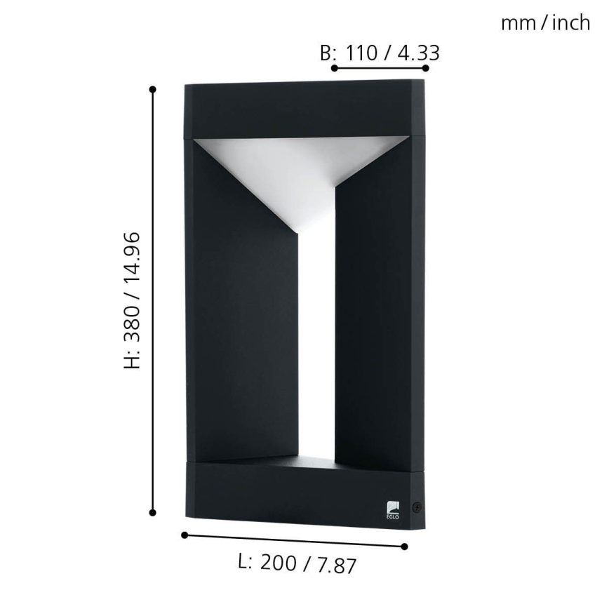 Eglo - Φως τοίχου εξωτερικού χώρου LED LED/10W/230V IP54