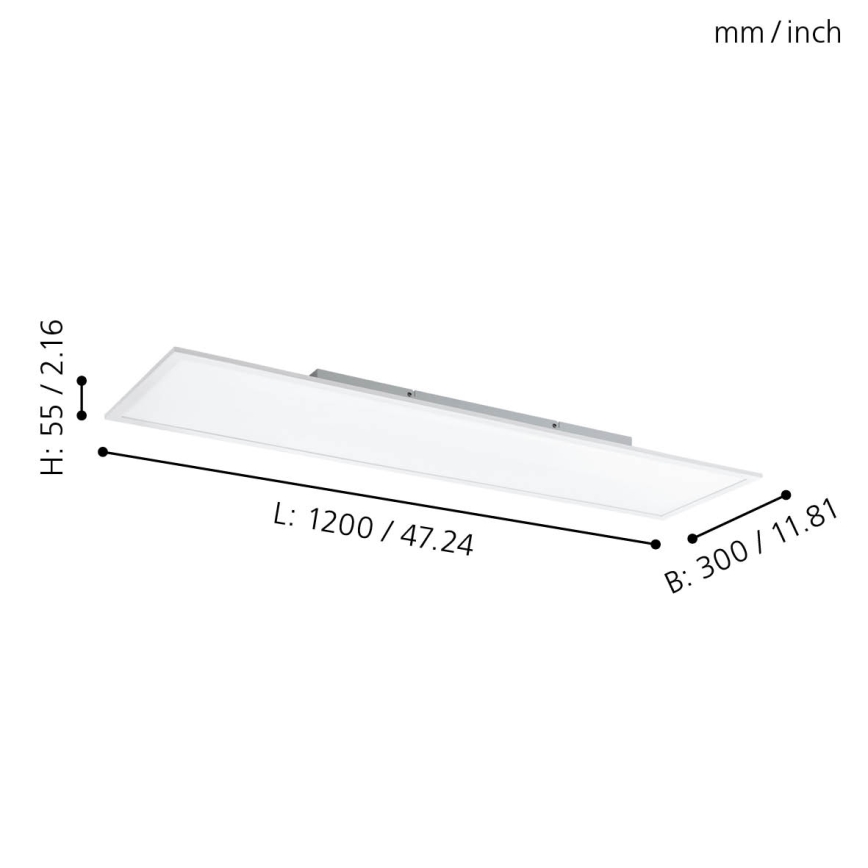 Eglo - RGBW Φωτιστικό οροφής dimming LED/32,5W/230V 2700-6500K 120x30 cm + τηλεχειριστήριο