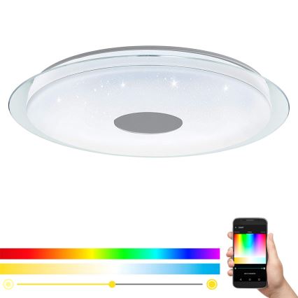 Eglo - LED RGB Dimming φωτιστικό οροφής LANCIANO-C LED/53W/230V + RC