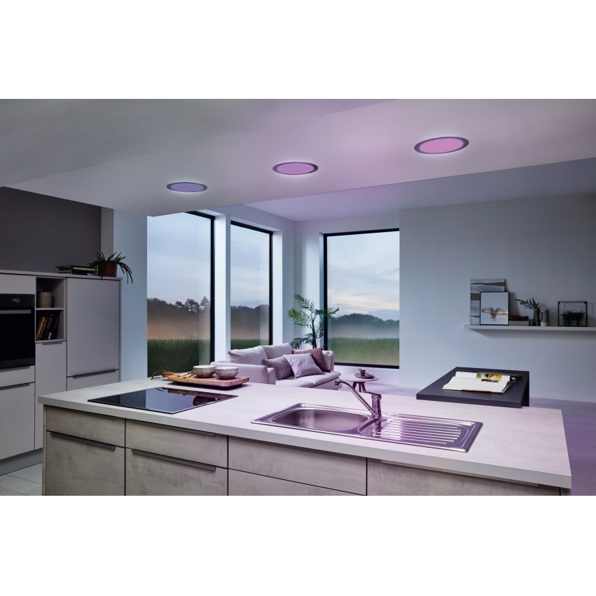 Eglo - Εντοιχιζόμενο ρυθμιζόμενο φωτιστικό οροφής LED για μπάνιο, LED/16,5W/230V IP44 ZigBee Ø 21,6 cm