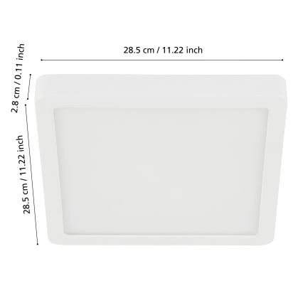 Eglo - LED Dimmable φωτιστικό οροφής μπάνιου LED/19,5W/230V 2700-6500K IP44 ZigBee