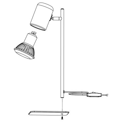 Eglo - LED Επιτραπέζια λάμπα 1xGU10/4,5W/230V λευκό