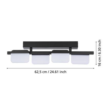 Eglo 98874 - LED Ρυθμιζόμενο επιφανειακό φωτιστικό οροφής ERVIDEL 4xLED/4,5W/230V