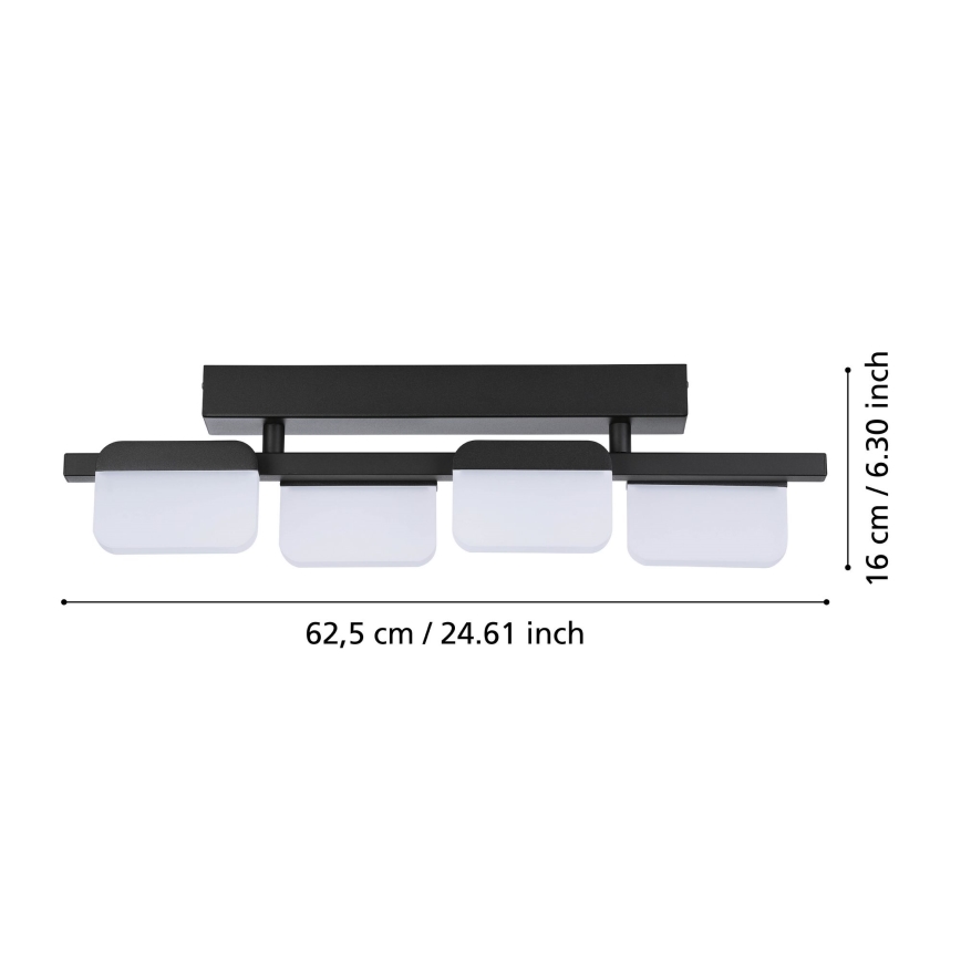 Eglo 98874 - LED Ρυθμιζόμενο επιφανειακό φωτιστικό οροφής ERVIDEL 4xLED/4,5W/230V