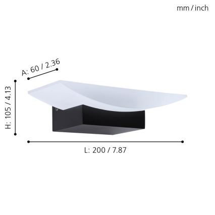 Eglo - LED Φωτιστικό τοίχου LED/5,6W/230V