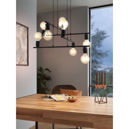 Eglo - Πολύφωτο σε σχοινί 8xE27/40W/230V